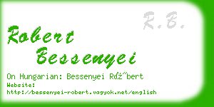 robert bessenyei business card